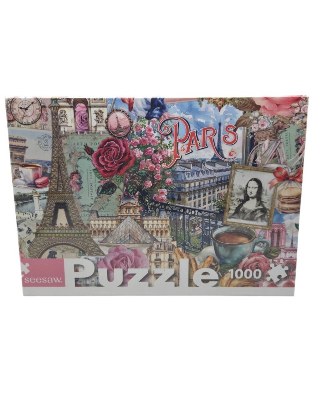 The Love Of Paris 1000 Piece Jigsaw Puzzle Seesaw Eiffel Tower Roses NIB